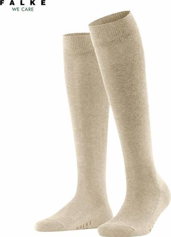 FALKE - Family - Kniestokken - Beige - Katoen