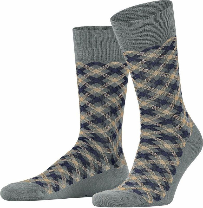 FALKE - Smart Check - Huissokken - Grijs - Katoen - 1 Paar