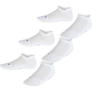 FALKE - Cool Kick - Sneakersokken - Wit - 3-Pack, Functioneel Materiaal, Maat 23-26