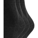 FALKE - Family - Sokken - Grijs - 3-Pack, Maat 39-42