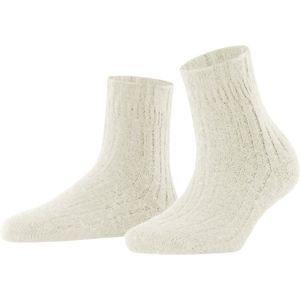 FALKE Bedsock Rib knuffelig zacht merinowol kasjmier huissokken dames wit