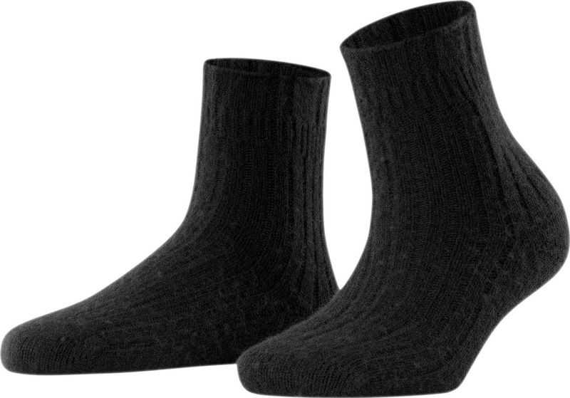 FALKE Bedsock Rib knuffelig zacht merinowol kasjmier huissokken dames wit