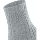FALKE Bedsock Rib knuffelig zacht merinowol kasjmier huissokken dames grijs - Maat 35-38