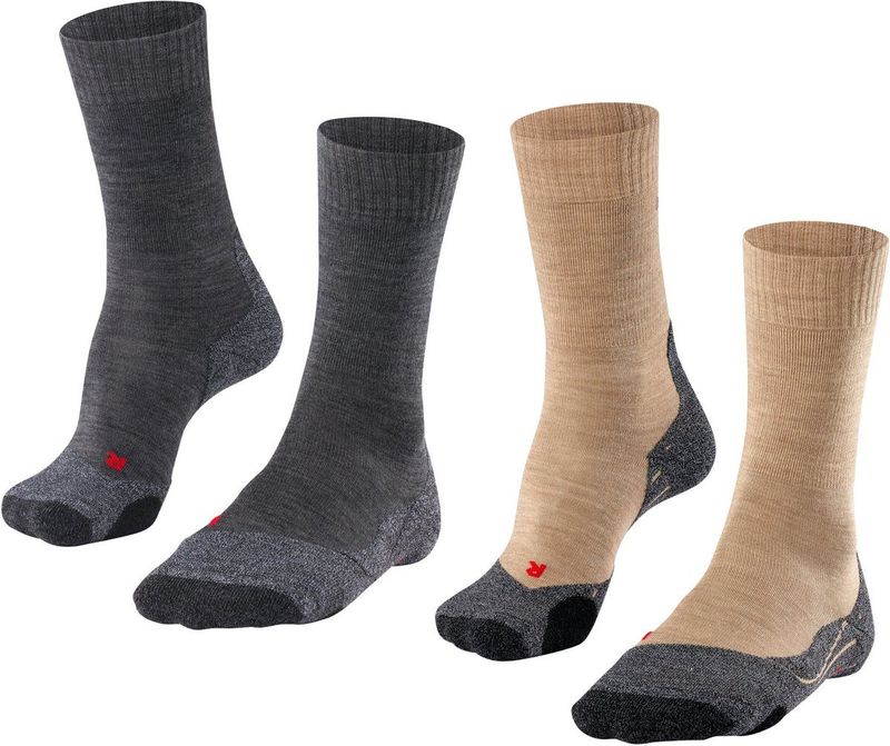 Falke - TK2 Bundle - Wandelsokken - Grijs Bruin - Set van 2