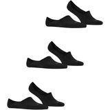FALKE Step High Cut 3-Pack onzichtbare antislip duurzaam katoen multipack footies heren zwart - Maat 47-50