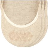 FALKE Step High Cut 3-Pack onzichtbare antislip duurzaam katoen multipack footies heren beige - Maat 43-46