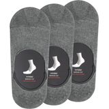FALKE Step Medium Cut 3-Pack onzichtbare antislip duurzaam katoen multipack footies heren grijs - Maat 39-40