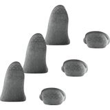 FALKE Step Medium Cut 3-Pack onzichtbare antislip duurzaam katoen multipack footies heren grijs - Maat 39-40