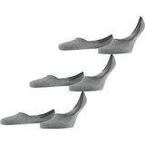 FALKE Step Medium Cut 3-Pack onzichtbare antislip duurzaam katoen multipack footies heren grijs - Maat 39-40
