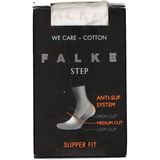 FALKE Step Medium Cut Box onzichtbare antislip kousenvoetjes duurzaam katoen footies heren wit - Maat 39-40