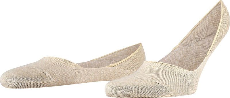 FALKE Step Medium Cut Box onzichtbare antislip kousenvoetjes duurzaam katoen footies heren beige - Maat 39-40