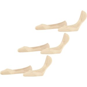 FALKE Step 3-Pack onzichtbare antislip kousenvoetjes duurzaam katoen multipack footies dames beige - Maat 35-36