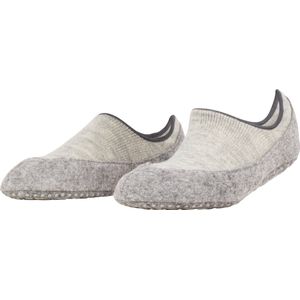 FALKE Cosyshoe dames huissokken, kort model, lichtgrijs (light grey) -  Maat: 37-38