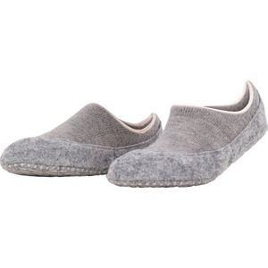 FALKE Cosyshoe antislip noppen merinowol huissokken pantoffels dames grijs - Maat 37-38