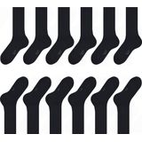 FALKE Happy 6 Pack katoen multipack sokken heren zwart