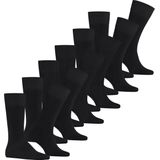 FALKE Happy 6 Pack katoen multipack sokken heren zwart