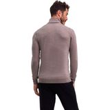 FALKE Basic New Merino Crew Neck elegante klassieker wol trui heren beige - maat S