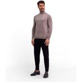 FALKE Basic New Merino Crew Neck elegante klassieker wol trui heren beige - maat S