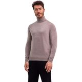 FALKE Basic New Merino Crew Neck elegante klassieker wol trui heren beige - maat S