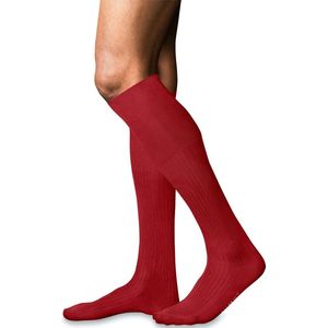FALKE - No. 10 - Kniekousen - Rood Cardinal - Katoen, 1 Paar, 45-46