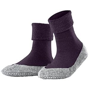 FALKE Cosyshoe wol versterkte huissokken zonder patroon ademende noppendruk anti-slip op de zool 1 paar pantoffels sokken, paars (Royal Plum 8786), 37-38