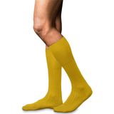FALKE - No. 13 - Kniekousen - Geel - Gemaakt van Hoogwaardig Egyptisch Piuma Katoen