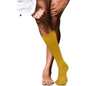 FALKE - No. 13 - Kniekousen - Geel - Gemaakt van Hoogwaardig Egyptisch Piuma Katoen