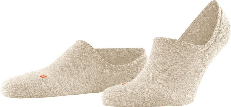 FALKE Keep Warm anatomische pluche zool merinowol footies unisex beige - Maat 37-38