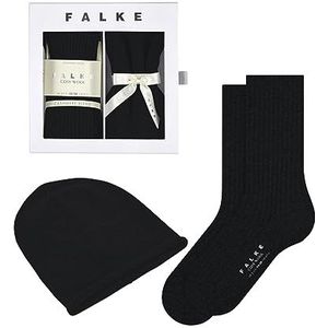 FALKE Cosy Cashmere cadeauset voor dames, wol, kasjmier, dun, eenkleurig, 1 paar, zwart (black 3000), 38 EU