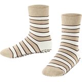 FALKE - Simple Stripes - Stopper Sokken - Beige Sand Melange - 1 Paar