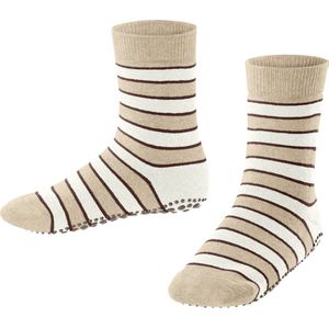 FALKE - Simple Stripes - Stopper Sokken - Beige Sand Melange - 1 Paar