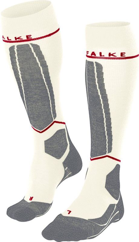 FALKE SK4 - Compressiekousen - Wit - Wol - Functioneel Materiaal