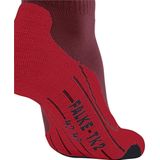 FALKE - TK2 Explore Short W Sso - Wandelsokken - Rood Merlot - Wol, Anti-blaar, 1 Paar