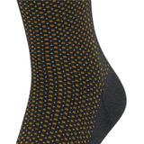 FALKE - Uptown Tie - Huissokken - Antraciet - Gemerceriseerde Katoen, Grafisch Patroon