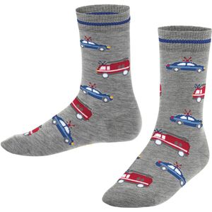 FALKE - Police and Fire Cars - Sokken - Lichtgrijs - Kinderen