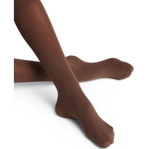 FALKE Pure Matt 50 DEN dames kniekousen - bruin (brenda) - Maat: 35 - 38
