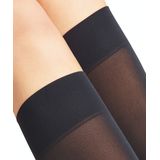 FALKE Pure Matt mat ondoorzichtig 50 Denier kniekousen dames blauw - Maat 35-38