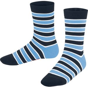 FALKE Simple Stripes K SO katoen fantasiepatroon 1 paar uniseks kindersokken (1 stuk), Blauw (Marine 6120) nieuw - milieuvriendelijk