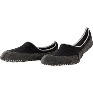 FALKE Cosyshoe antislip noppen merinowol huissokken pantoffels heren zwart - Maat 43-44