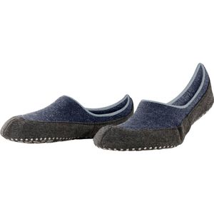 FALKE Cosyshoe antislip noppen merinowol huissokken pantoffels heren blauw - Maat 37-38