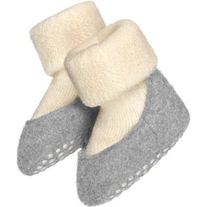 FALKE Uniseks Baby Cosyshoe pantoffels sokken antislip noppen op de zool betere grip dikke warme ademende klimaatregeling geurremmende wol 1 paar, Wit (White 2060)