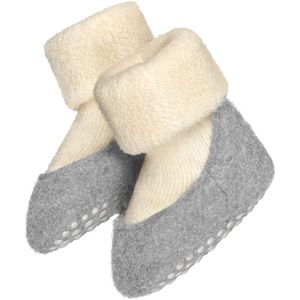 FALKE Uniseks Baby Cosyshoe pantoffels sokken antislip noppen op de zool betere grip dikke warme ademende klimaatregeling geurremmende wol 1 paar, Wit (White 2060)