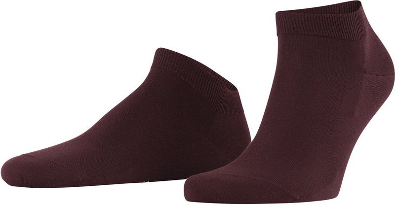 FALKE ClimaWool kort eenkleurig wol lyocell sneakersokken enkelsokken heren rood - maat 39-40