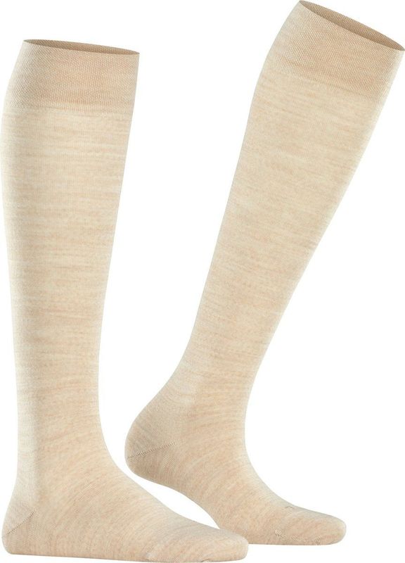 FALKE - Sensitive Berlin - Kniekousen - Beige - Merinowol en Katoen, Ergonomisch Vormgegeven