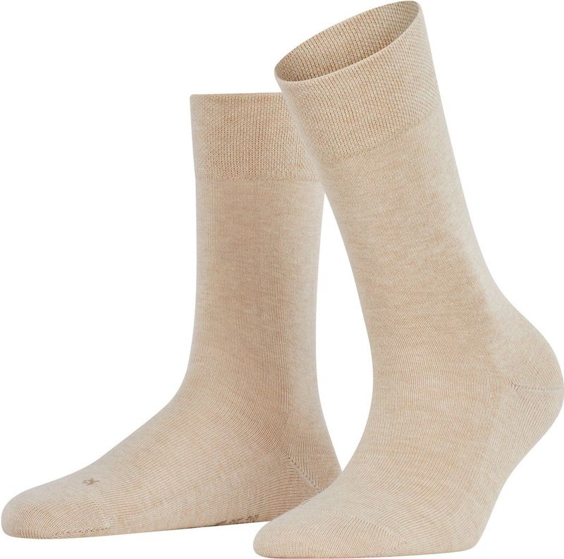 FALKE Sensitive London damessokken - beige (sand mel.) - Maat: 35-38