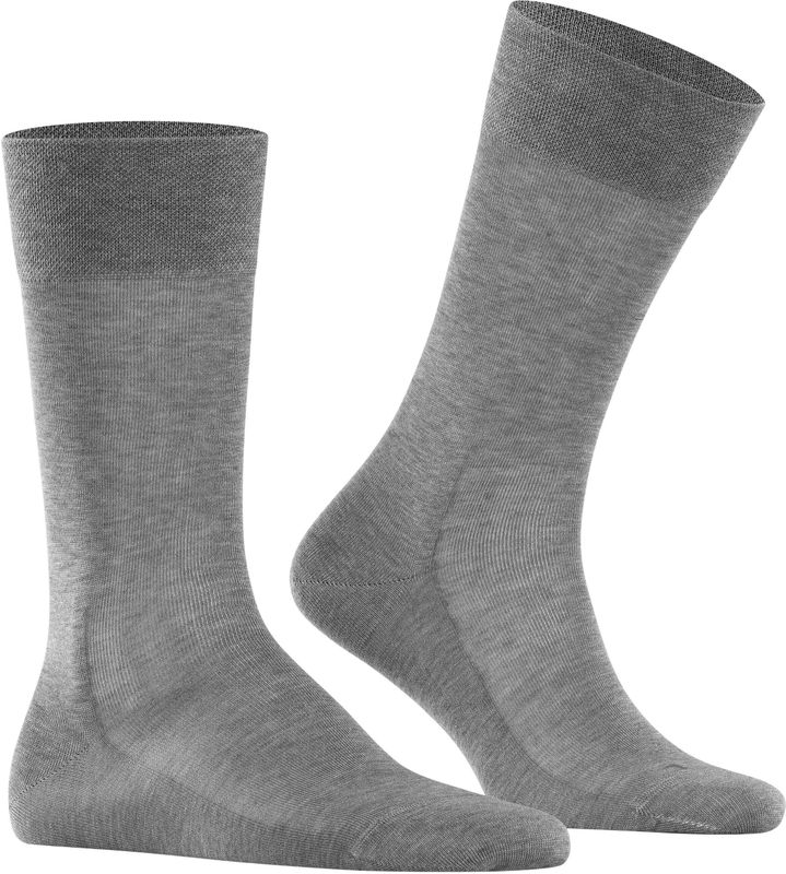 FALKE - Sensitive Malaga - Huissokken - Grijs Anthracite Melange - 1 paar