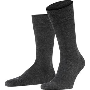 FALKE Heren Sokken Sensitive Berlin M So wol katoen met comfort tailleband 1 paar, Grijs Anthracite Melange 3080, 43-46