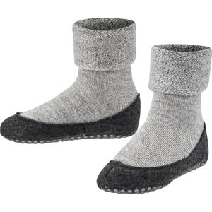 FALKE Cosyshoe Minis antislip noppen merinowol huissokken pantoffels kinderen grijs - Maat 23-24