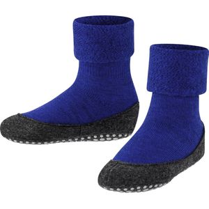FALKE Cosyshoe Minis antislip noppen merinowol huissokken pantoffels kinderen blauw - Maat 25-26