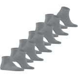 FALKE Happy 6-Pack Sneakersokken - Zwart Grijs - Katoen - Versterkt